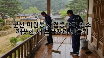 군산 미원동 새집증후군 청소, 깨끗한 새 보금자리 만들기