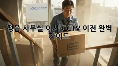 정읍 사무실 이사? CCTV 이전 완벽 가이드!